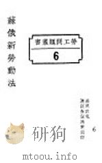 苏俄新劳动法 1928 PDF电子版封面 国民政府财政部驻沪调查货价处编印