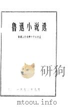 鲁迅小说选 1972 PDF电子版封面 9787303261826 鲁迅著;安徽工农大学中文系选注