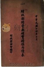 财政部经管无确实担保内债表（1925 PDF版）