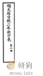 顺天府宣统二年统计表  第2册（ PDF版）