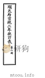 顺天府宣统二年统计表  第6册（ PDF版）