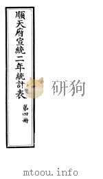 顺天府宣统二年统计表  第4册（ PDF版）