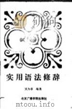 实用语法修辞 1993 PDF电子版封面 7810045482 吴为章著