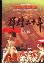 辉煌二十年 农村篇 1999 PDF电子版封面 7806294333 中共济南市委党史研究室编