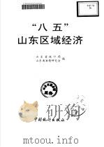 “八五”山东区域经济 1996 PDF电子版封面 7503722525 山东省统计局,山东省省情研究会编