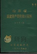 山东省固定资产投资统计资料  1987年（1988 PDF版）