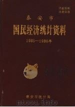 泰安市国民经济统计资料  1985-1986年（1987 PDF版）