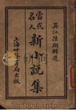 当代名人新小说集 第8版 1926 PDF电子版封面 吴江陆编