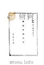 现代文化小史 1928 PDF电子版封面 梁冰弦著