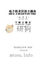 电子技术汉语主题表 试用本 字顺主题表 I-Z、补遗 1977 PDF电子版封面 第四机械工业部第一研究所编辑