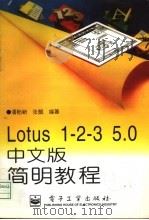 Lotus 1-2-3 5.0中文版简明教程 1996 PDF电子版封面 7505337556 潘贻新,张懿编著