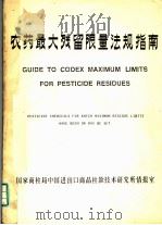 GUIDE TO CODEX MAXIMUM LIMITS FOR PESTICIDE RESIDUES（ PDF版）