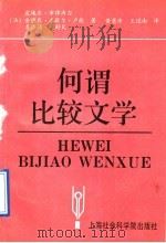 何谓比较文学 1991 PDF电子版封面 7805156190 (法)皮埃尔·布律内尔等著;黄慧珍,王道南译