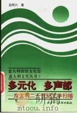 多元化  多声部  意大利二十世纪文学扫描   1993  PDF电子版封面  7800504603  吕同六著 
