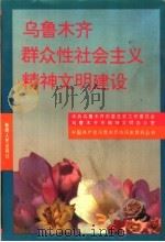 乌鲁木齐群众性社会主义精神文明建设 1996 PDF电子版封面 7228041208 中共乌鲁木齐市委党史工作委员会,乌鲁木齐市精神文明办公室主编