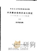 中共修水党的活动大事记  1961年1月-1966年4月  社会主义革命和建设时期  3  征求意见稿（ PDF版）