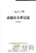 1983年承德市大事记述（1984 PDF版）