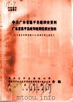 中共广东省恩平县组织史资料  广东省恩平县政军统群组织史资料  1926年3月-1987年10月（1989 PDF版）