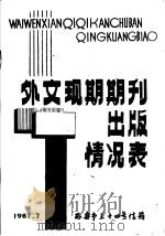 外文现期期刊出版情况表（1987 PDF版）