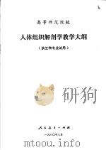 高等师范院校  人体组织解剖学教学大纲  供生物专业试用（1980 PDF版）