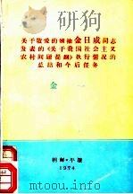关于敬爱的领袖金日成同志发表的《关于我国社会主义农村问题提纲》执行情况的总结和今后任务 1974 PDF电子版封面 金一著