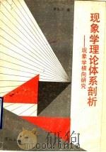 现象学理论体系剖析 现象学横向研究 1990 PDF电子版封面 7543101237 罗克汀著