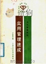 实用管理速成 1988 PDF电子版封面 7532307840 卢建华编