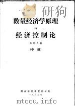 数量经济学原理与经济控制论  中   1983  PDF电子版封面    张启人著 