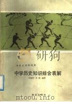中学历史知识综合表解 1988 PDF电子版封面 7536604459 刘瑞怀,刘政编著