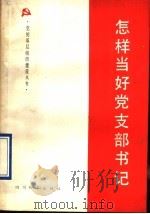 怎样当好党支部书记   1990  PDF电子版封面  7805431302  王庭大等编 