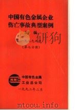 中国有色金属企业伤亡事故典型案例汇编 1989年度 第7分册 1992 PDF电子版封面 中国有色金属工业总公司