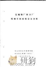 长城钢厂四分厂炼钢车间系统安全分析 1987 PDF电子版封面 冶金部安全环保研究院,冶金部长城钢厂四分厂