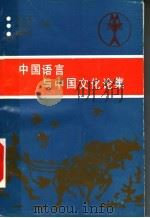 中国语言与中国文化论集 1993 PDF电子版封面 9624645612 申小龙,李耀楠,赵世举主编