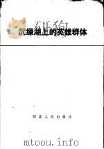 沉绿湖上的英雄群体 1984 PDF电子版封面 3086·888 共青团河北省委宣传部编
