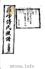 罗峰传氏族谱 第13卷 PDF电子版封面