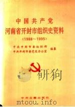 中国共产党河南省开封市组织史资料 1988.1-1995.6 1997 PDF电子版封面 7534814863 中共开封市委组织部,中共开封市委党史办公室编