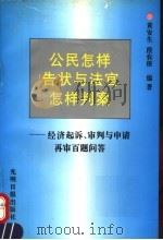 公民怎样告状与法官怎样判案  经济起诉、审判与申请再审百题问答   1996  PDF电子版封面  7800917525  黄安生，段农根编著 
