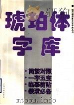 琥珀体字库 1995 PDF电子版封面 7805124833 本社编