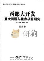 西部大开发重大问题与重点项目研究  云南卷（ PDF版）