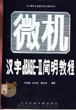 汉字dBASE-Ⅲ简明教程 微型机汉字数据库管理系统dBASE-Ⅲ的操作及使用 修订版 1991 PDF电子版封面 781001028X 许寿椿等编著