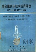 非金属矿床技术经济评价 矿山投资分析 1990 PDF电子版封面 7116007261 陶维屏,金宪民,徐菊明等编著