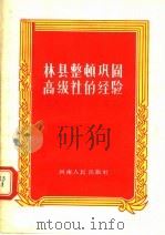 林县整顿巩固高级社的经验 1956 PDF电子版封面 T4105·5 中共林县县委会编