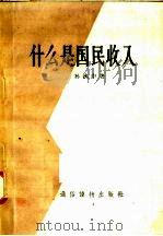 什么是国民收入 1957 PDF电子版封面 T4008·70 孙执中著