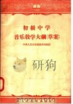 初级中学音乐教学大纲  草案（1956 PDF版）