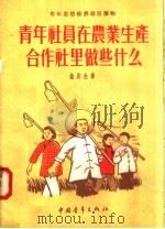 青年社员在农业生产合作社里做些什么（1956 PDF版）