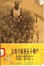 怎样才能使谷子增产 1958 PDF电子版封面 T16094·92 西北农业科学研究所作物系编