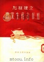 怎样建立农业生产合作社 1955 PDF电子版封面 本社编