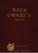 黑龙江省小岭水泥厂史1975-1994 1995 PDF电子版封面 黑龙江省小岭水泥厂编委会