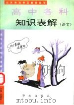 高中各科知识表解  语文（1993 PDF版）