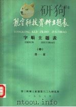 航空科技资料主题表 字顺主题表 中 H-R 1977 PDF电子版封面 第三机械工业部第六二八研究所